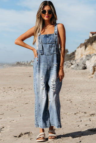Stone Distressed Overall