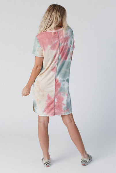 Tie Dye Oversized Tee Dress