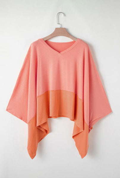 Grapefruit Orange Poncho Top
