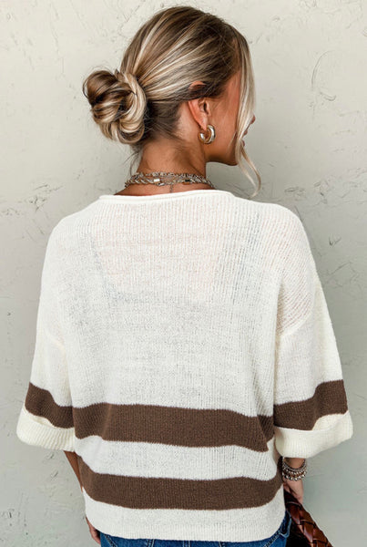 Notched V-Neck Sweater
