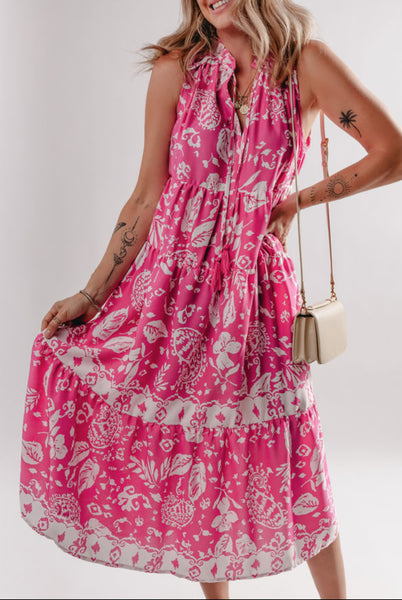 Pink Tassel Dress SummerSky Boutique Pink Tassel Dress SummerSky Boutique