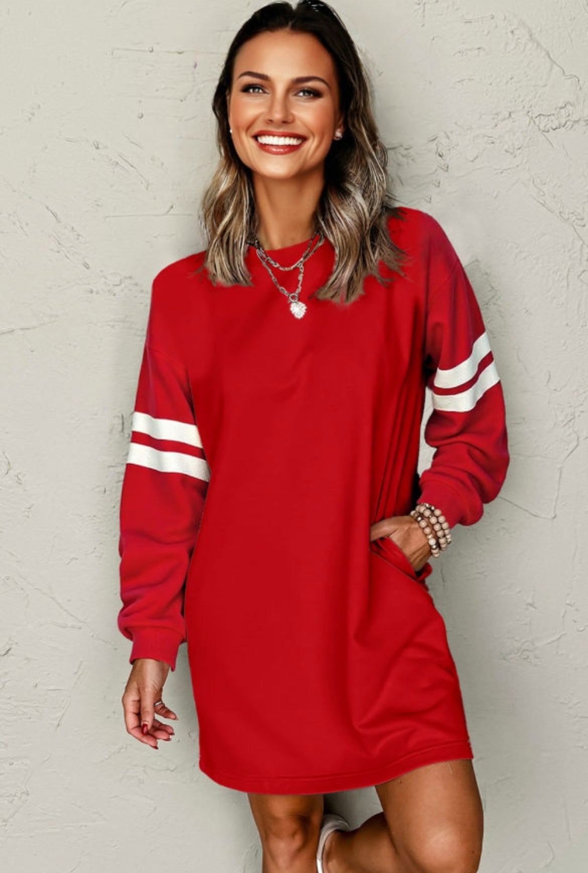 Orange or Red Varsity Dress