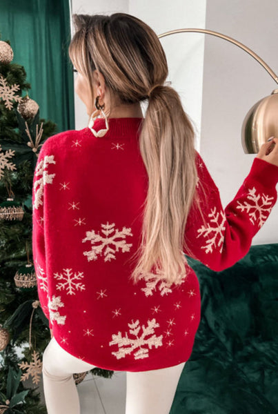 Red Snowflake Sweater