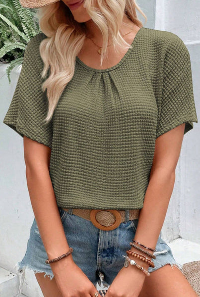 Moss Green Lace Top