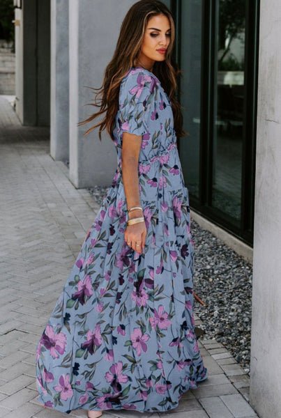 Classy Indigo Iris Maxi