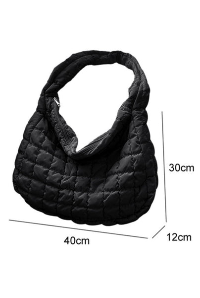 Black Quilted Weekender