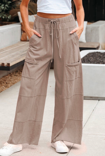 Smokey Mauve Mineral Wash Cargo Pants