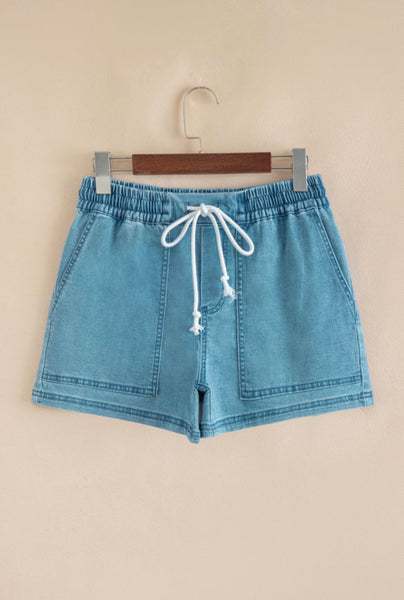Beau Blue Drawstring Shorts