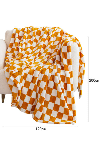Orange Checkered Blanket
