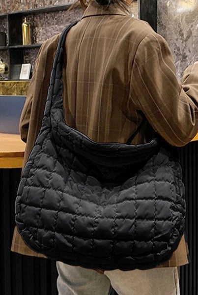 Black Quilted Weekender