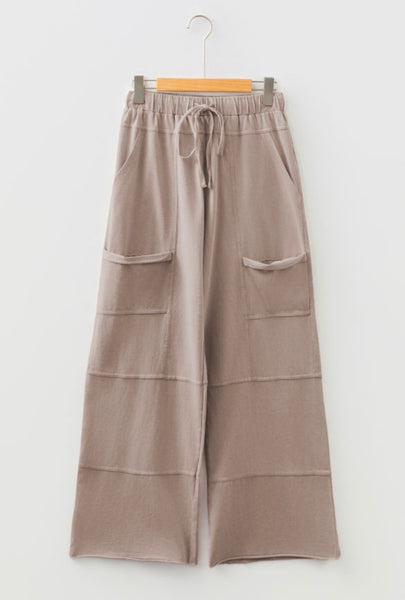 Smokey Mauve Mineral Wash Cargo Pants