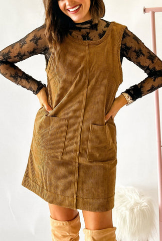 Corduroy Sleeveless Dress