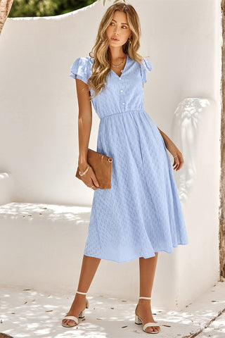 Sky Blue Flutter Dress