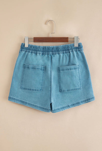 Beau Blue Drawstring Shorts
