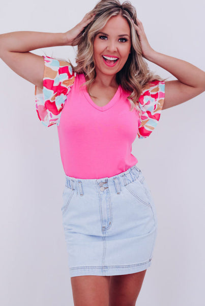 Bonbon V Neck Top