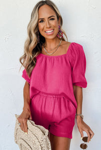 Bright Pink Crinkled Set