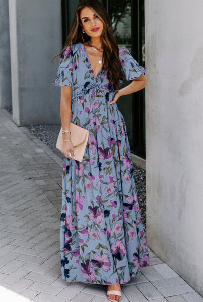 Classy Indigo Iris Maxi