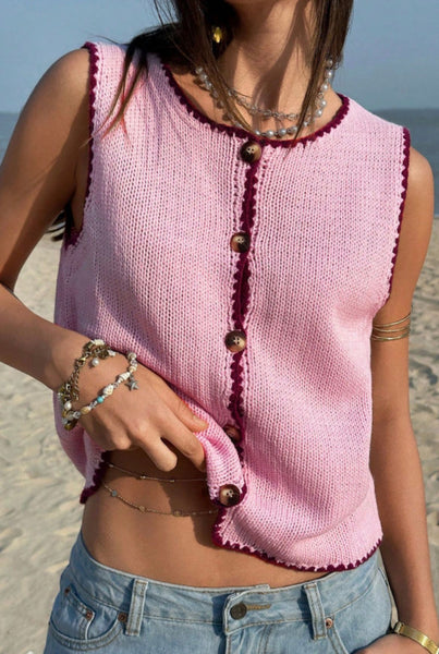 Rosey Knit Sweater Vest
