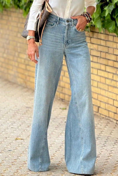 Dusk Blue Wide Leg Jeans