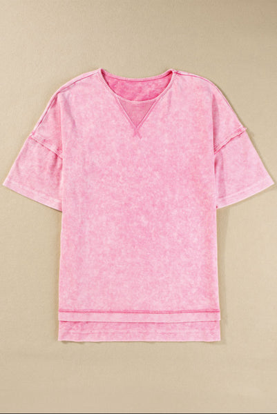 Strawberry Pink Oversized Tee