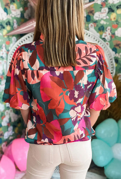 Tropical Hibiscus Blouse