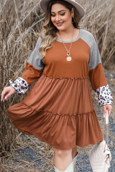 Rich Honey Leopard Dress
