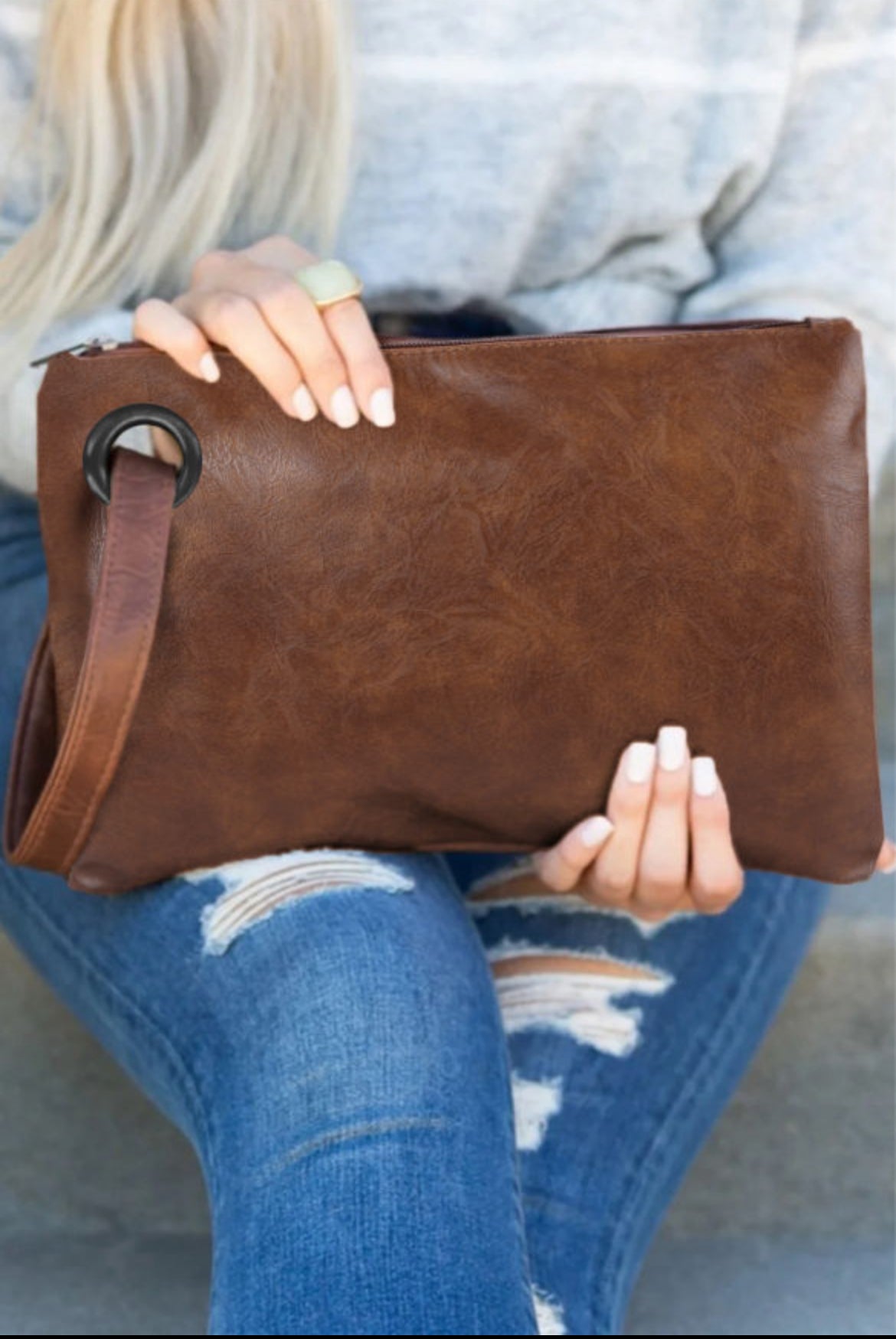 Vintage Leather Clutch