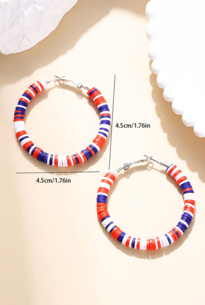 Patriotic Beaded Earrings
