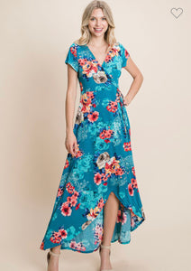 Turquoise Wrap Dress